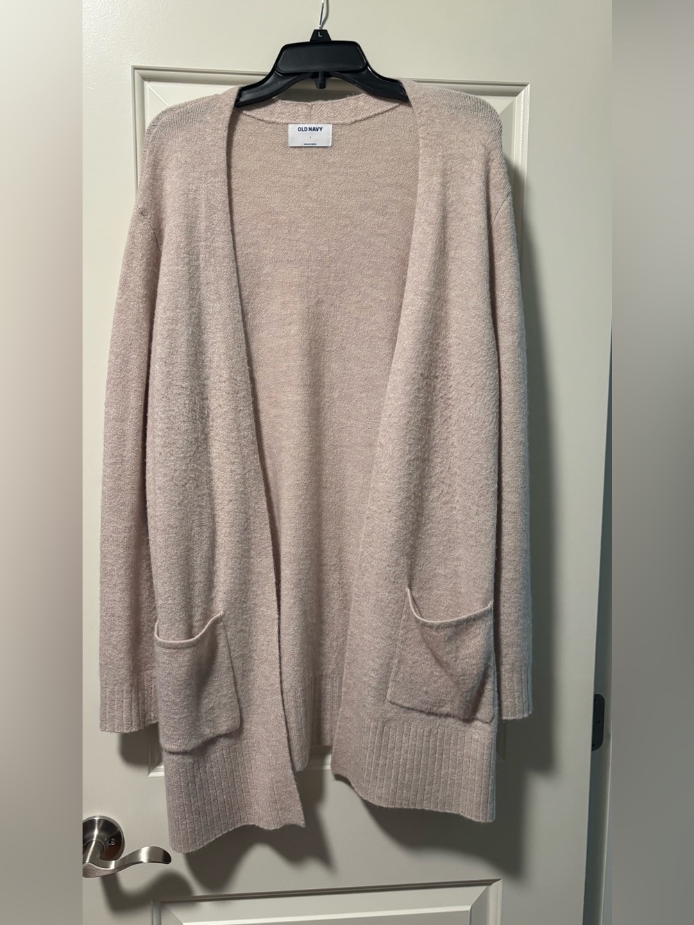 Old Navy Light Beige Open-Front Pocket Cardigan
